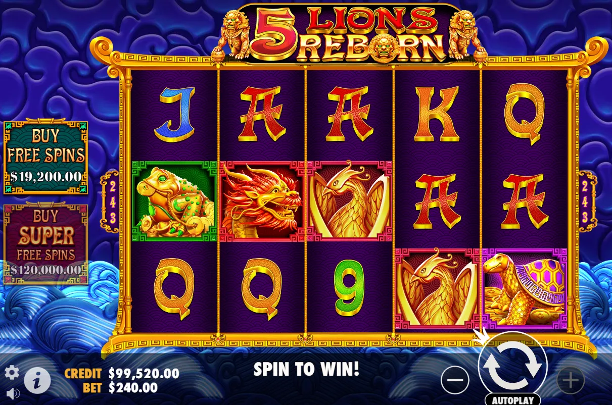 5 Lions Reborn Slot